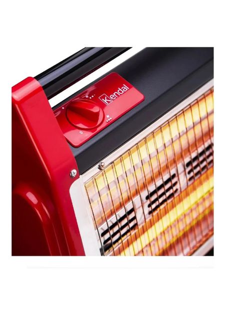 Estufa Calefactor Cuarzo Kendal Kc-160as Calor Limpio Rojo-1