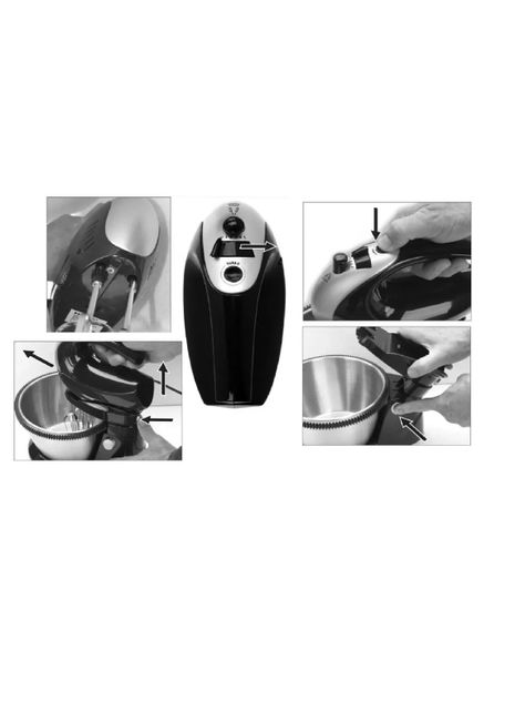 Batidora De Pie Sindelen B-5300 Negra Y Acero-3