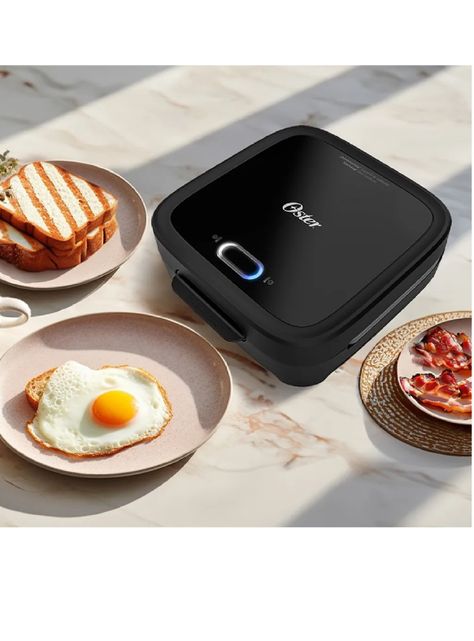 Sandwichera Oster® Compacta Con Platos Hondo Ckstsm400 Negro-1
