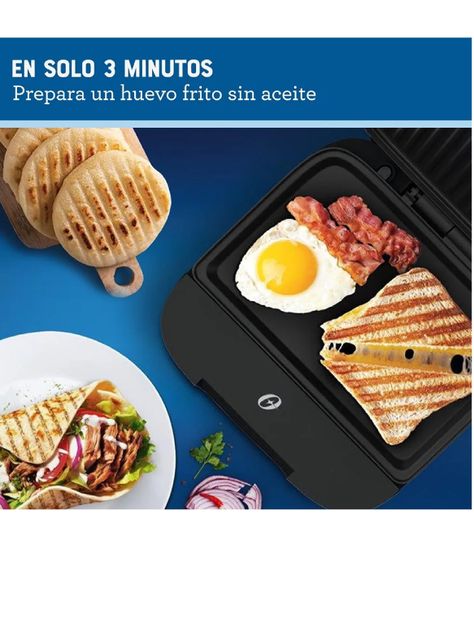 Sandwichera Oster® Compacta Con Platos Hondo Ckstsm400 Negro-2