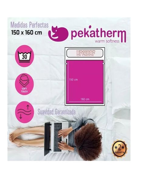 Calientacama 2 Plazas Pekatherm Doble Alta Gama Lavable-2
