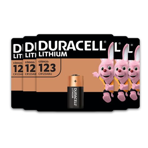 Pack 6 Pilas litio Duracell blister CR123 123-0