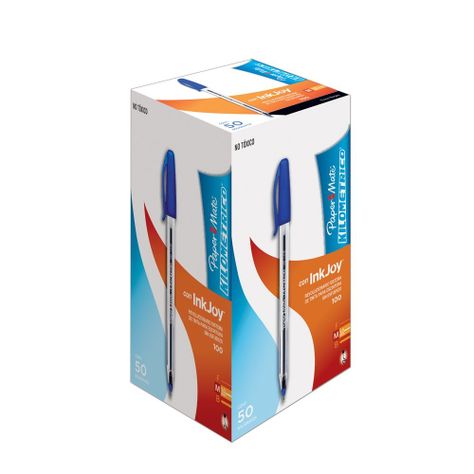 Lápiz Bolígrafo Paper Mate Kilometrico Inkjoy Azul x50ud-0