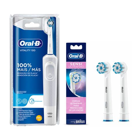 Pack Cepillo Eléctrico Oral-B Vitality+rept Sensitive 2ud-0