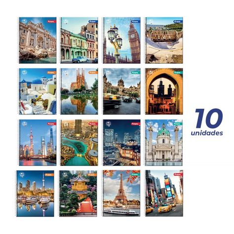 Pack 10 Cuadernos Torre Universitario Clásico Ciudad-1