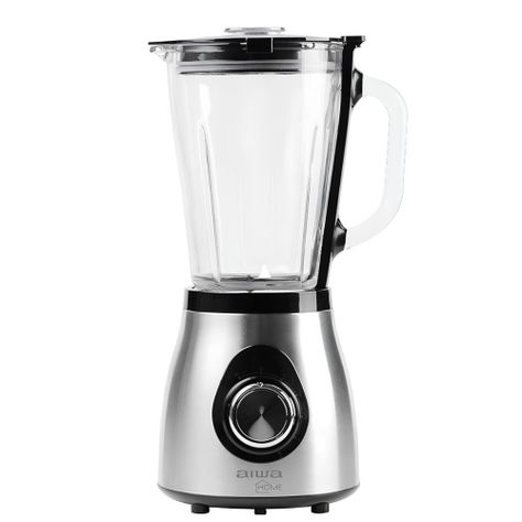 Aiwa Licuadora 5 Velocidades Con Vaso De Vidrio Acero Inox.-0
