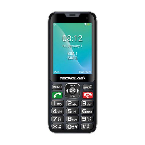Telefono Celular Senior Tecnolab 4G Adulto Mayor TL487 Negro-0