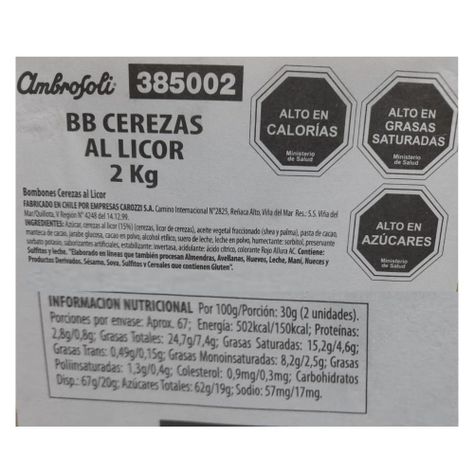 Cereza al coñac Ambrosoli caja 2 kgs-5