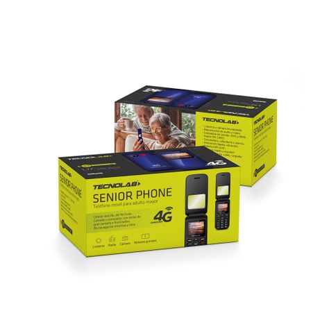Celular Senior Tecnolab Shell Sos 4G 1.77 Pulgadas Azul-3