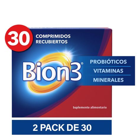 Pack 60 Bion 3 Vitaminas Minerales Y Probióticos-0