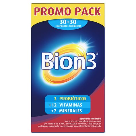 Pack 60 Bion 3 Vitaminas Minerales Y Probióticos-1