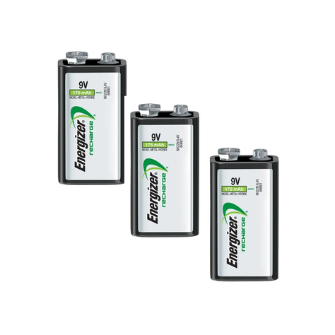 Batería Recargable Energizer 9v 175mah 3 Unid / Superstore-1