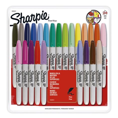 Marcadores Sharpie Permanentes Colores Surtidos 24ud-0