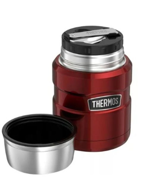 Termo de Thermos comida King 470ml acero inoxidable rojo-3