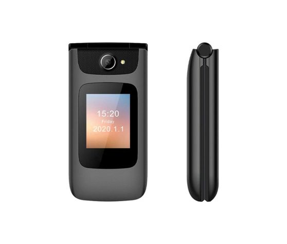 Celular Senior Introtech 4G Almeja Clamshell Batt Gris-Negro-0
