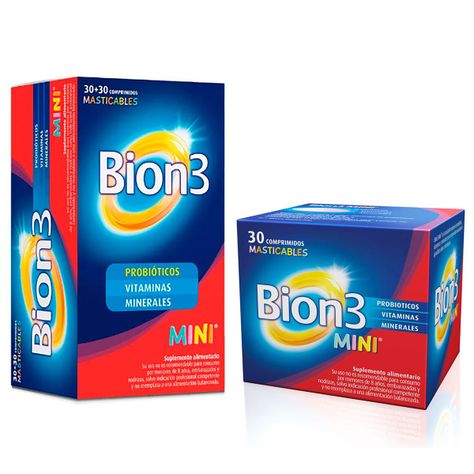 Pack 60 + 30 Bion 3 Mini Comprimidos Masticables-0