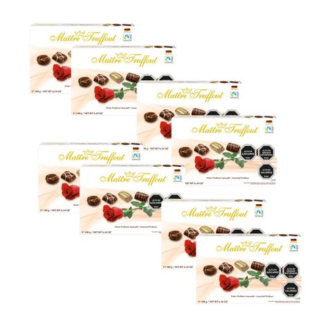 Pack 8 Estuches Pralines Maitre Truffout Surtidos Rosa 180g-0