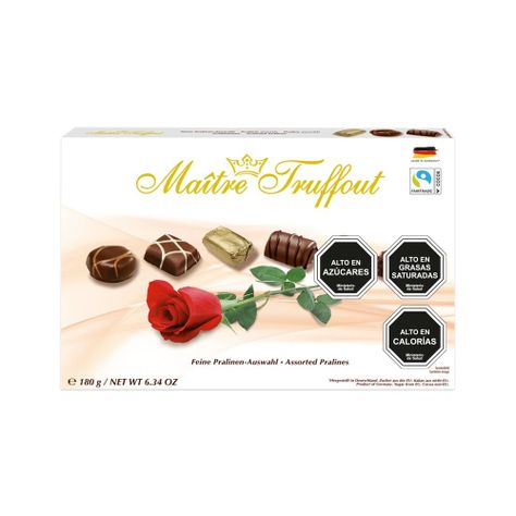 Pack 8 Estuches Pralines Maitre Truffout Surtidos Rosa 180g-1