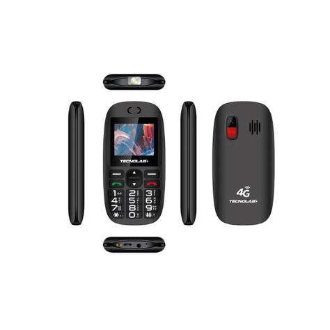 Tecnolab Teléfono Compacto Negro Senior  4G-2