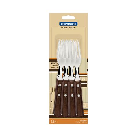 Set 12 Tenedores Tramontina Mango Madera / Superstore-0