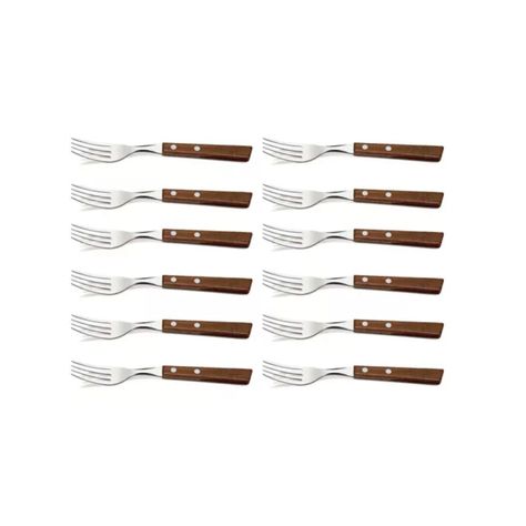 Set 12 Tenedores Tramontina Mango Madera / Superstore-1