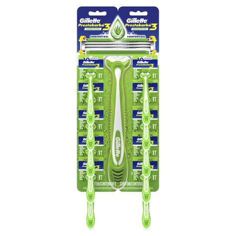Pack 10 Gillette Prestobarba 3 Piel Sensible / Superstore-0