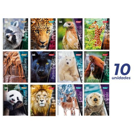 Pack 10 Cuadernos Universitarios Torre Fauna 100 hojas-1