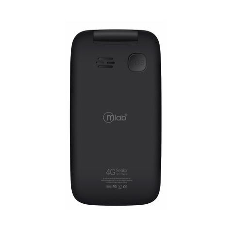 Mlab Celular Senior Shell 4g Sos 2.8 + Base Cargador Negro-5