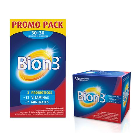 Pack 60+30 Bion 3 Vitaminas, Minerales Y Probióticos-0
