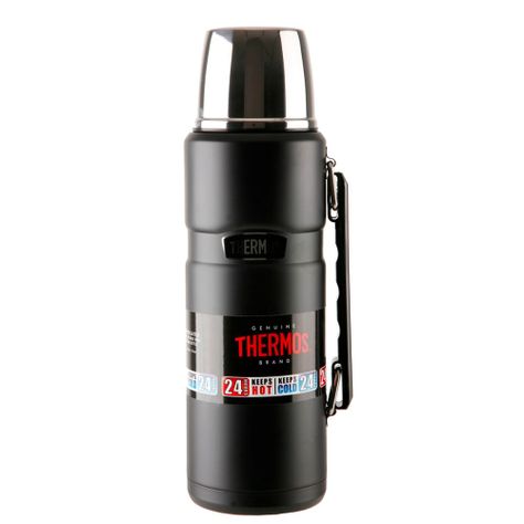 Termo Liquido King Acero Inoxidable Thermos 1,2 Litros Negro-1