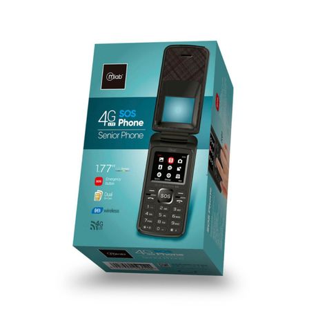 Mlab Celular Senior Shell 4G Sos 1,8" Negro-0
