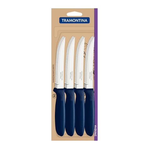 Set 12 Cuchillos Tramontina Ipanema mango plástico 5"-0