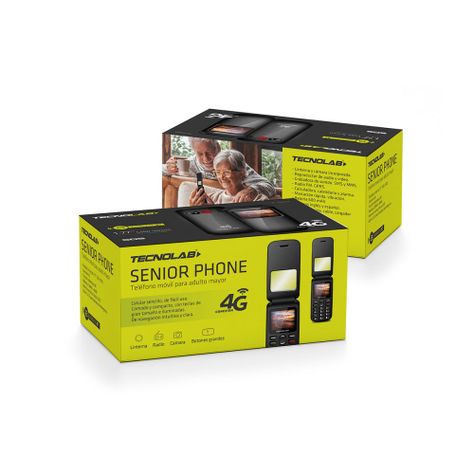 Celular Senior Tecnolab Shell Sos 4G 1.77 Pulgadas Negro-6