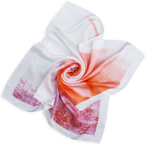 Pañuelo mediano sensación seda -  Sea Wave rosa-0