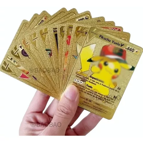 Cartas Pokemon Doradas Vmax Gx 55 Pcs Con Caja Español-1