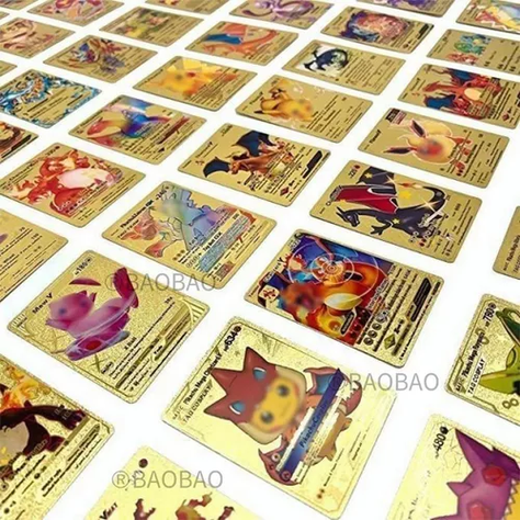 Cartas Pokemon Doradas Vmax Gx 55 Pcs Con Caja Español-4
