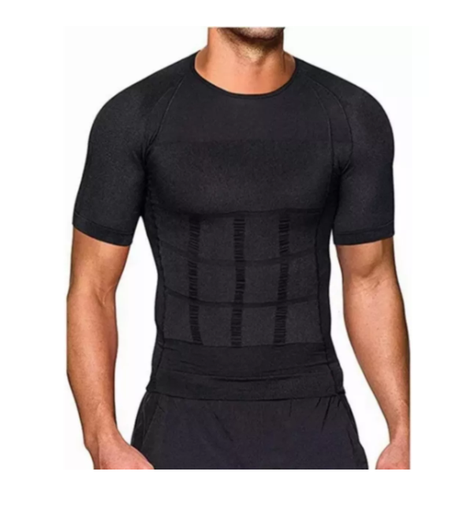 Polera Compresión Hombre Faja Camiseta Reductora Hombre Talla L-0