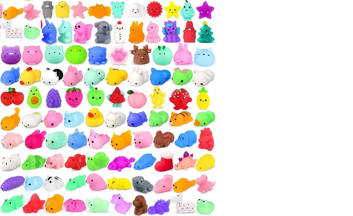 Kit 100 Pcs Mini Mochi Squishy Squeeze Toy Fidget Toy-0
