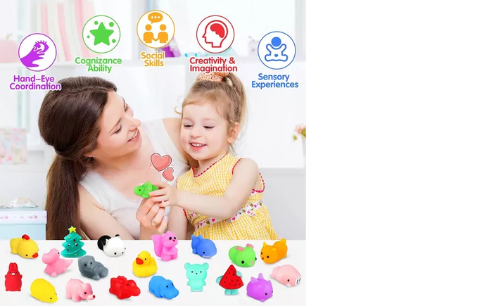 Kit 100 Pcs Mini Mochi Squishy Squeeze Toy Fidget Toy-1
