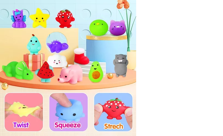 Kit 100 Pcs Mini Mochi Squishy Squeeze Toy Fidget Toy-4