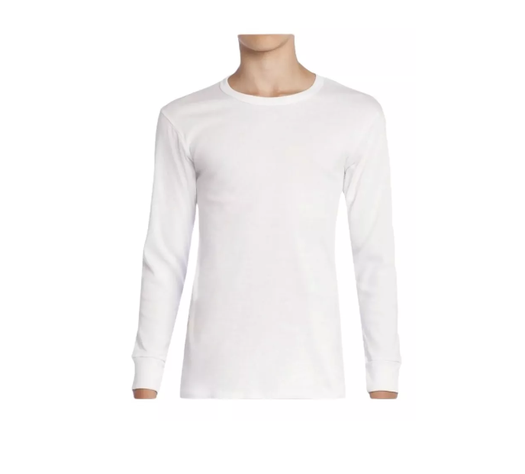 Pack 6 Camisetas Blancas Niño 100% Algodón Manga Larga Talla 12-1