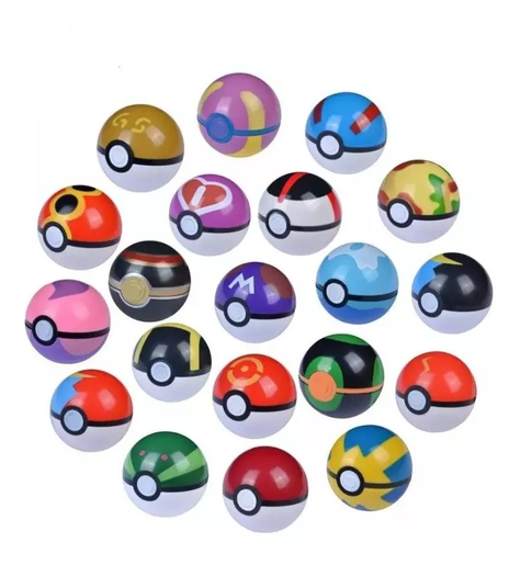 12 Pokebolas Pokemon (7cm) Mas 12 Pokemón De 2 Cm-1