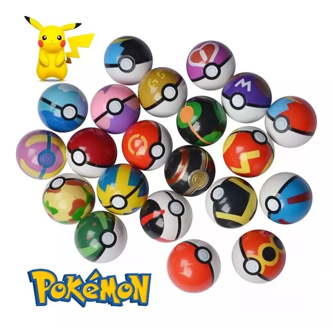 12 Pokebolas Pokemon (7cm) Mas 12 Pokemón De 2 Cm-2