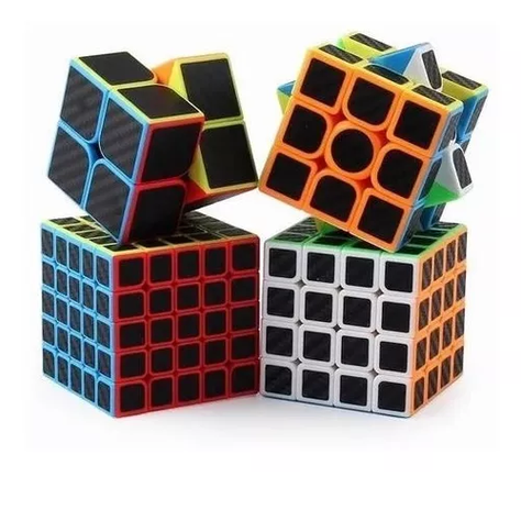 Cubo Rubik 2x2 3x3 4x4 5x5 Stickers Fibra De Carbono-0