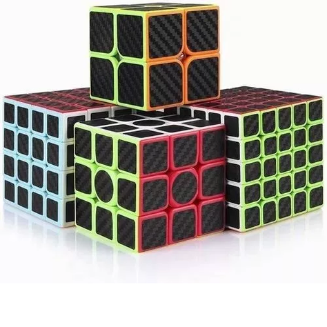 Cubo Rubik 2x2 3x3 4x4 5x5 Stickers Fibra De Carbono-1