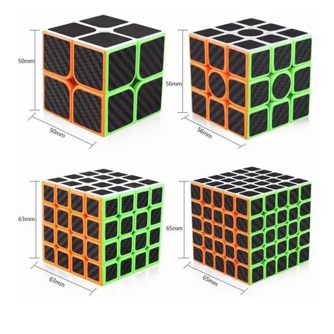 Cubo Rubik 2x2 3x3 4x4 5x5 Stickers Fibra De Carbono-3