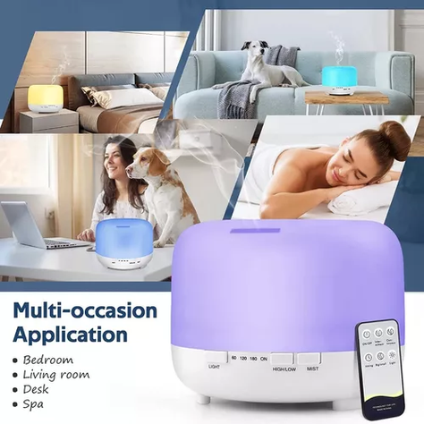 Humidificador Ultrasonico Aire Difusor 500ml + 1 Esencias Xl Humificadores Difusor Aromas -2