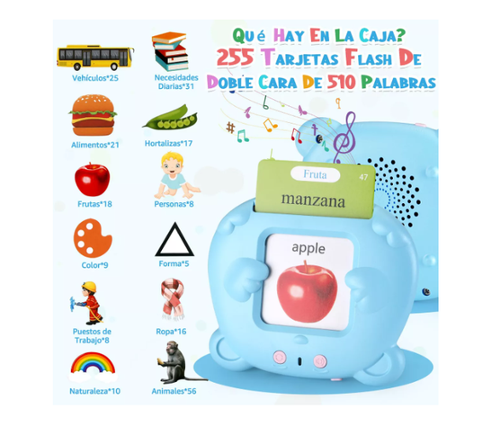 Juguetes Aprendizaje Español-inglés Para Niños 510 Palabras-2