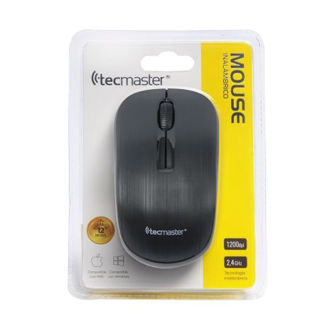 Mouse Inalámbrico Ambidiestro Negro-2