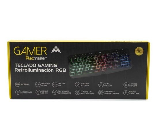 Teclado Usb Gaming Multimedia Con Retroiluminación Rgb-1